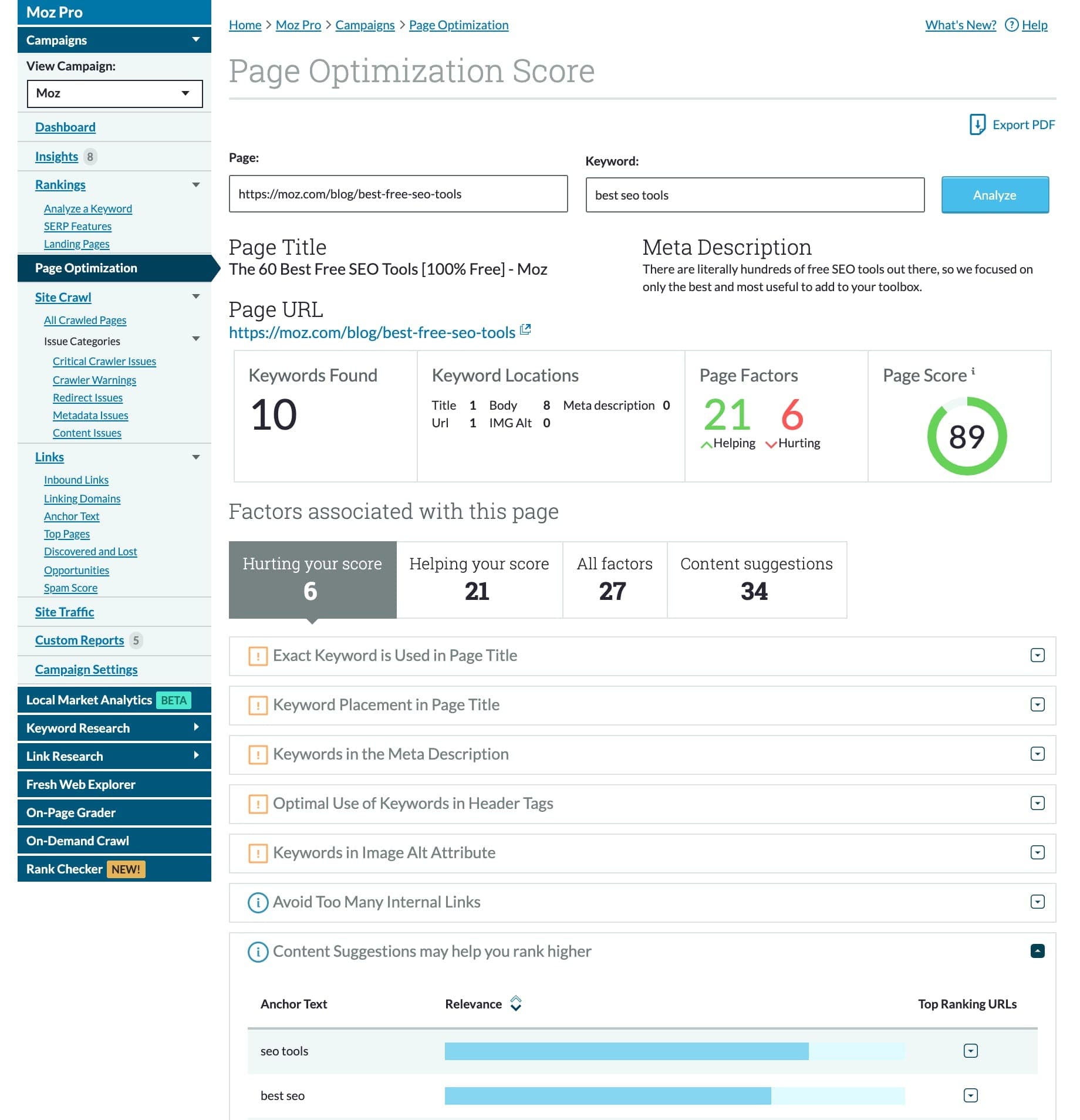 Page Optimization